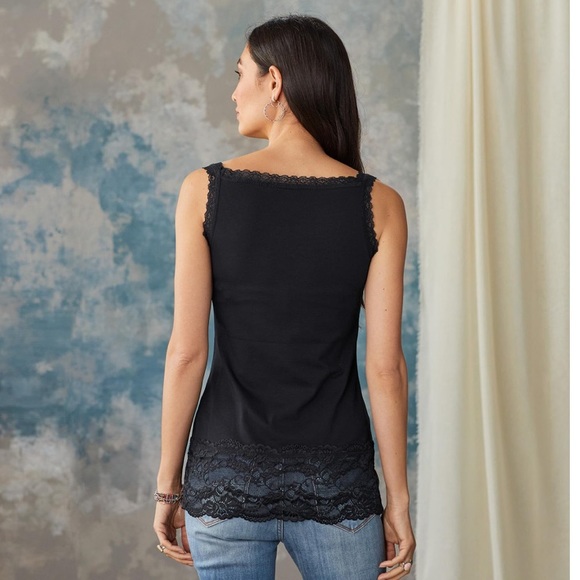Sundance Delicate Lace V Neck Elan Tank Sz M Petite - Picture 11 of 13